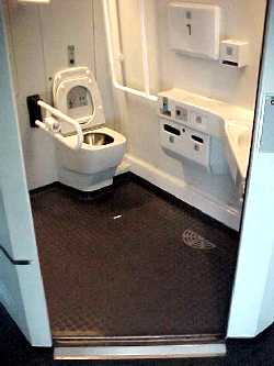 Speed train accessible toilette